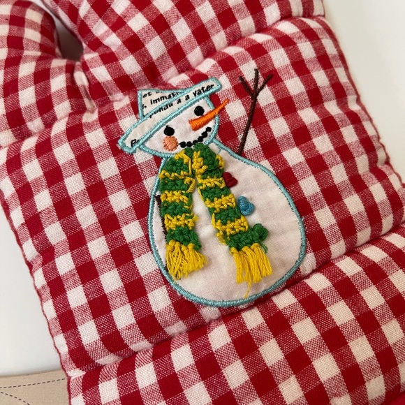 Sur La Table vintage inspired holiday oven mitt NWT - Picture 2 of 5